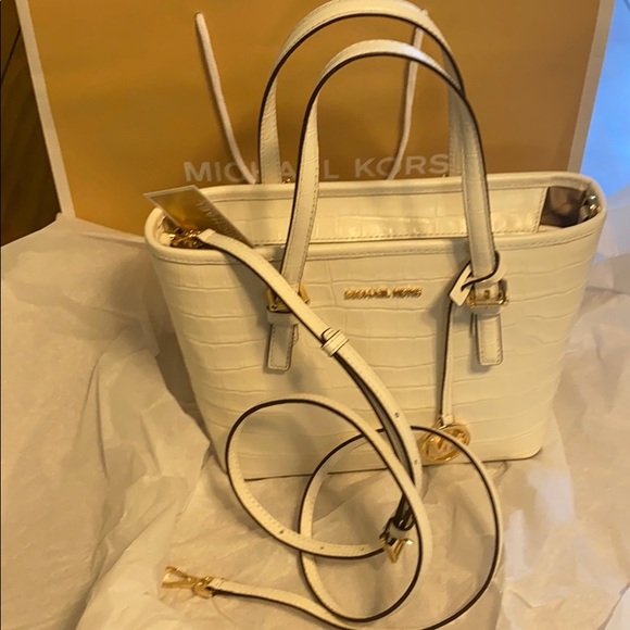 🆕 MICHAEL KORS Jet Set Travel LEATHER Purse - Picture 2 of 4